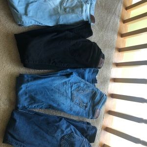 4 Pairs of Hollister Low Rise Skinny Jeans
